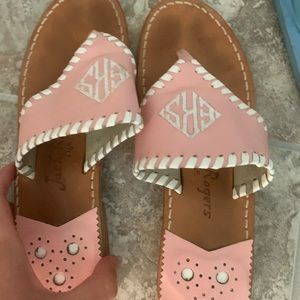 ERS ESR Jack Rogers Monogram Sandals 7